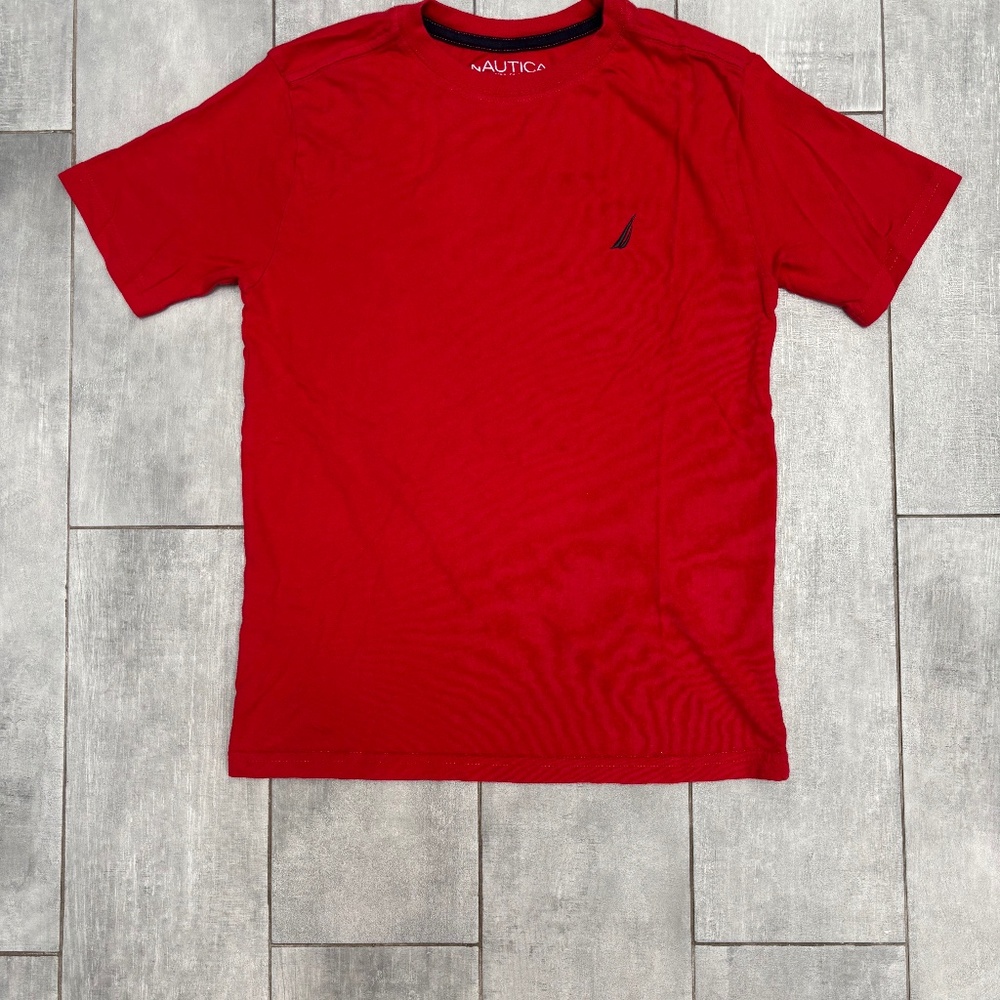 Nautica Red 10/12 Medium Tee Shirt